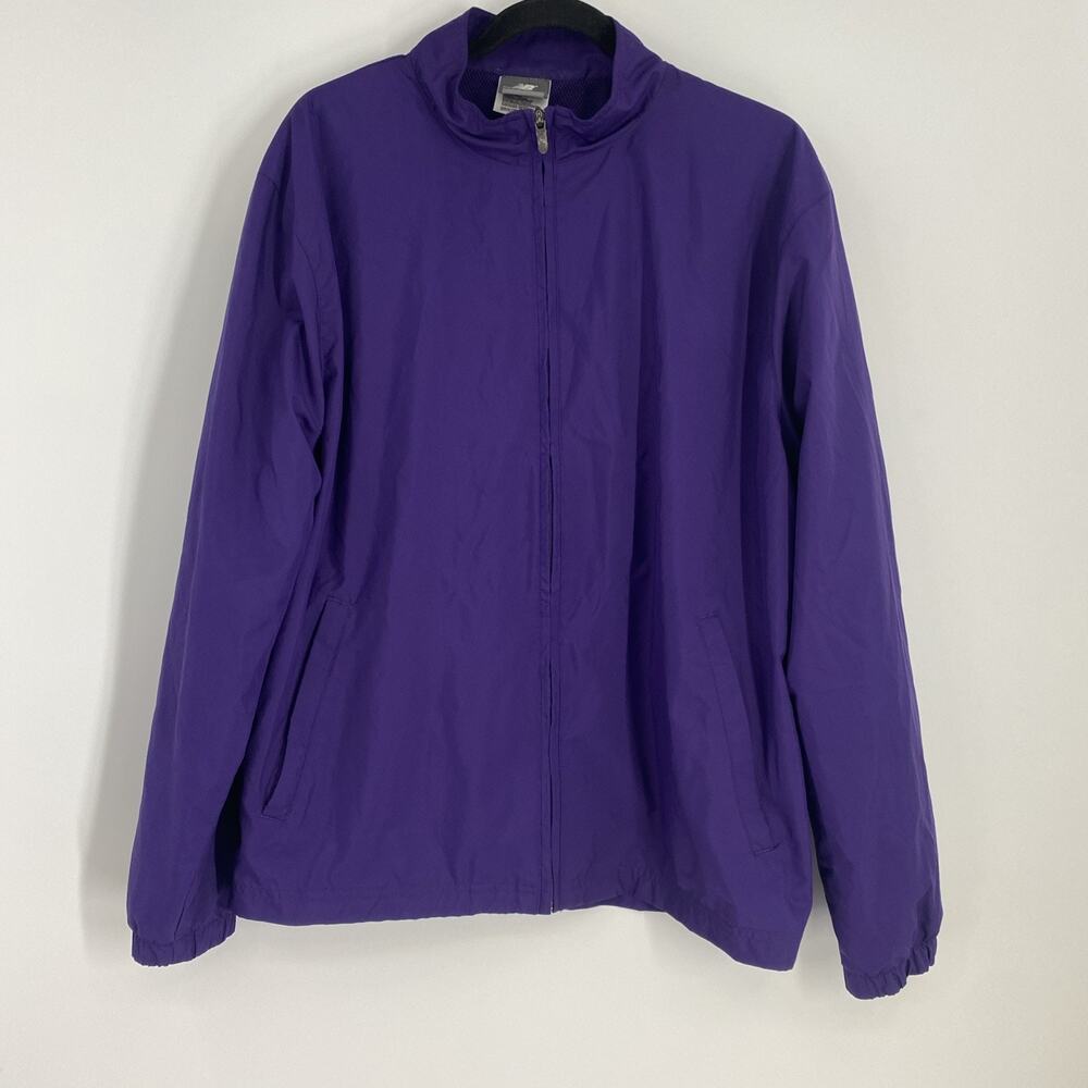 New Balance Track Jacket Men’s Size Medium Purple Full Zio Y2K Streetwear 615